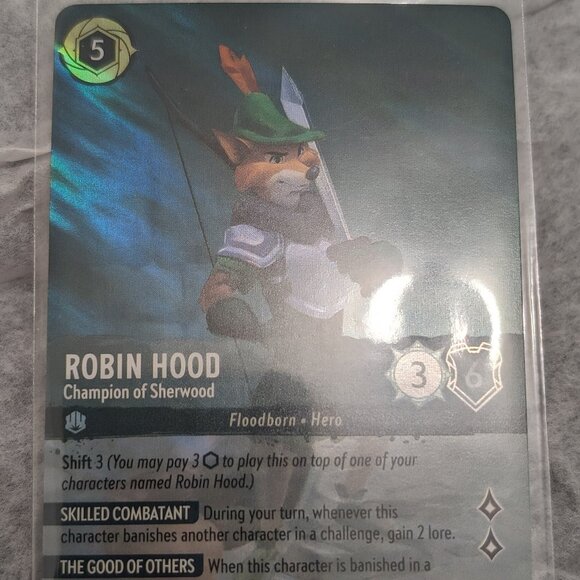 Disney Other - Disney Lorcana Robin Hood - Champion of Sherwood Enchanted Foil 221/204 LP